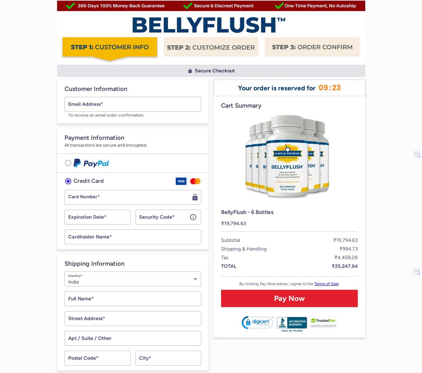 Bellyflush-order-page